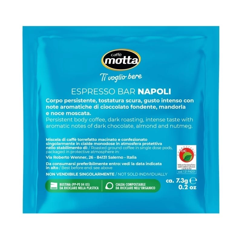 CAFFE' MOTTA CIALDE ESPR.BAR NAPOLI100PZ