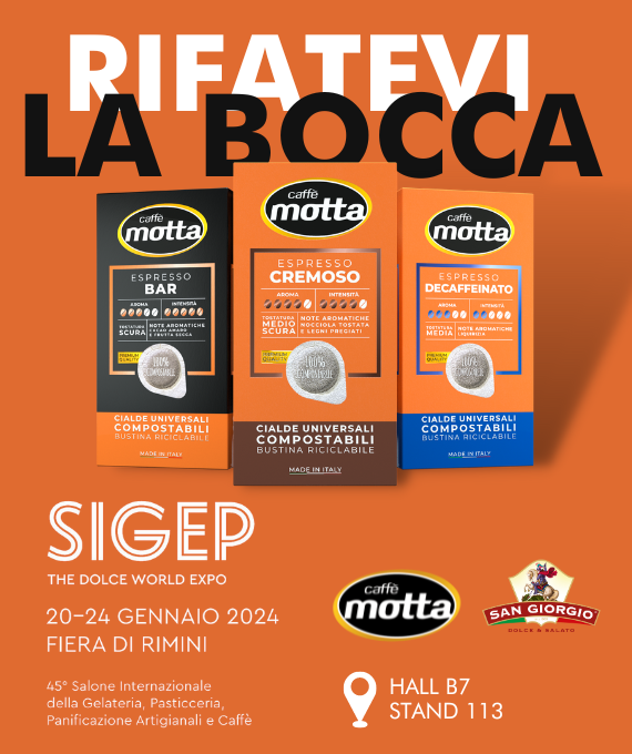 Caffè Motta presente al Sigep 2024  in partnership con San Giorgio s.p.a.